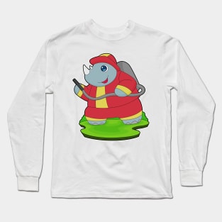 Rhino Firefighter Fire extinguisher Fire department Long Sleeve T-Shirt